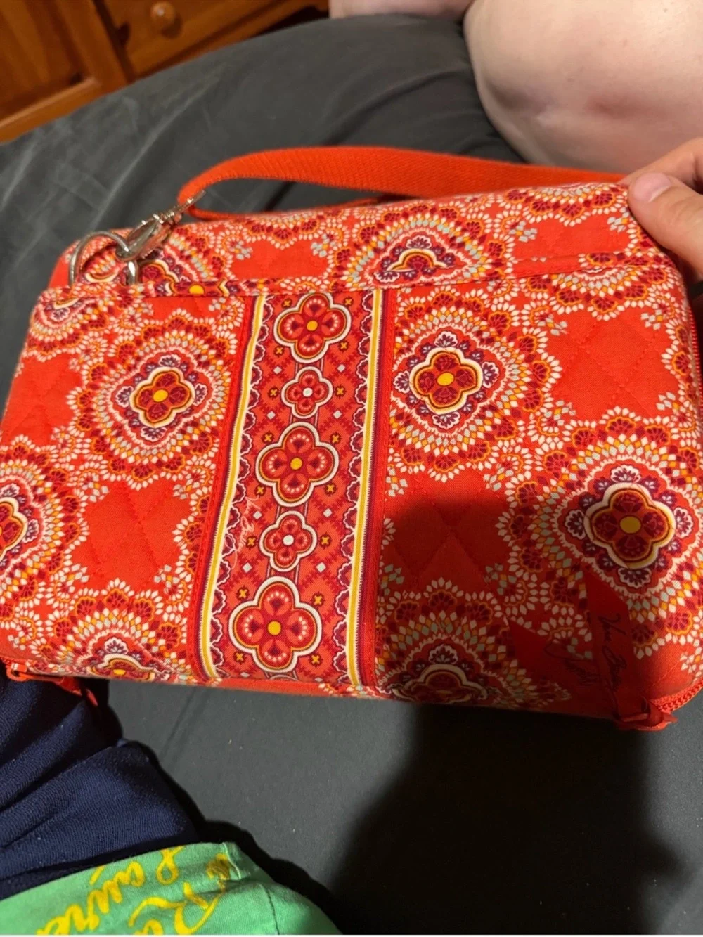 Vera Bradley Paprika Mini Lap Top Case Crossbody Strap
